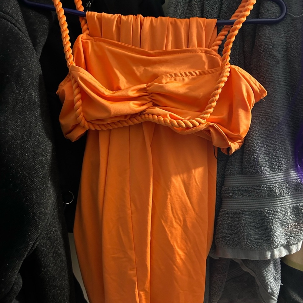 Vibrant Orange Women's two piece set